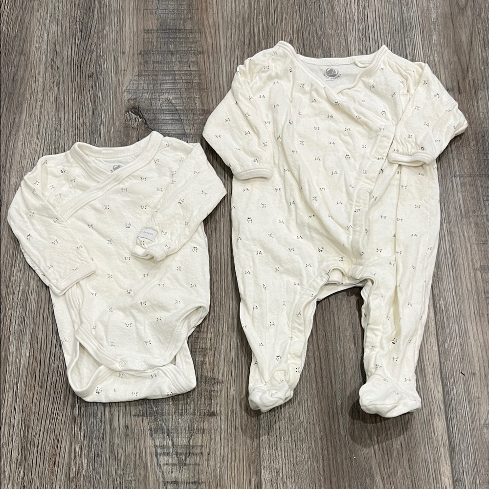🇫🇷 Petit Bateau Sleeper and Bodysuit